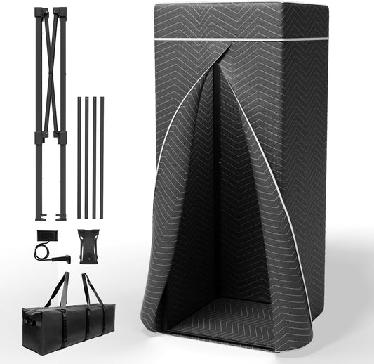 Portable Vocal Booth,Recording Booth Sound Booth for Recording Echo-Free Vocals Complete Home Recording Studio Foldable with Travel Bag for Voiceovers, Podcasts, Music